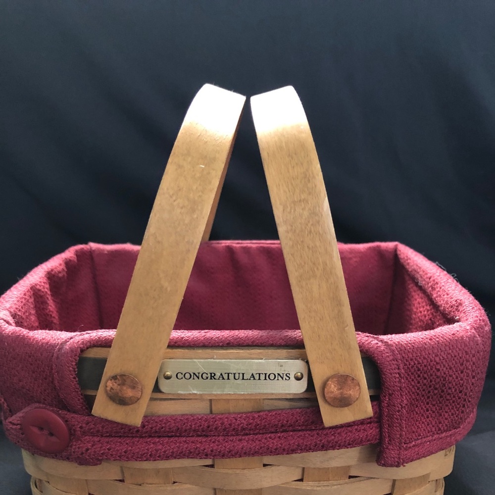 Longaberger Little Market Basket w/ Paprika Liner